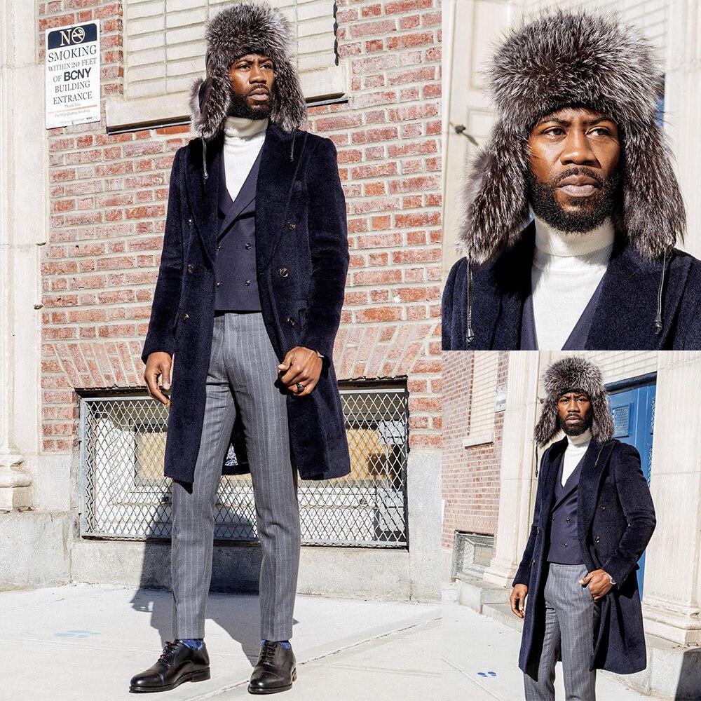 남성 모직 코트 겨울 솔리드 더블 브레스트 V-슬리브 롱 자켓 캐주얼 패션 잘 생긴 따뜻한 사용자 정의 만든 오버 코트